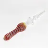 smoking glass nectar kit 10mm with quartz nail dabber dish ashcatcher bong pipe