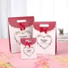 Mode geschenk wrap tassen kraftpapier met satijnen lint rechthoek bruiloft verjaardagsfeestje tas