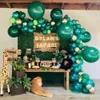 146pcs Green Balloon Garland Arch Kit Birthday Party Decorations Kids Favor Latex Balloons Baby Shower Jungle Safari Party Decor T200524