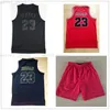 Gestikte Custom 23 Michael Mesh Jersey Borduurwerk Rood Zwart Dames Jeugd Mens Basketbal Jerseys XS-6XL NCAA