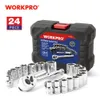 WorkPro 24 pc ferramenta conjunto de torque chave socket socket 3/8 "Chave de catraca chave de soquete lj200815