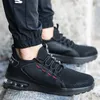2020 New Male Boot Breathable Light Safety Steel Toe Indestructible Shoes Anti-piercing Work Boots Men Y200915