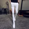 Brand Men Summer Pants Fashion All Match Skinny Pants Men Streetwear Casual Trousers Men 201110