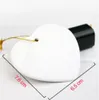 Hot Home Blank SubliMation Ceramic Pendant Christmas Ornaments Heat Transfer Printing DIY Ceramic Ornament Heart Round Christmal Decor KD1