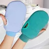Сплошной цвет отшелушивающей ванную полотенце с одним пальцем перчатки для ванны для мужчин для мужчин Женский тел спа -салон массаж xg0462