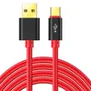 3A 1M/2M/3M MICRO TYPEC USB CABLE Nylon flätad Fast Charging MicroUSB Charger Date Cable för Android Mobiltelefon