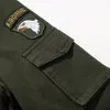 Mens Jacks Mens Militaire bommenwerper Jackets Men Herfst Winter Casual Solid Zipper Pilot Jacket Stand Kraag Male borduurwerk Slim Coat 220909