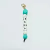 Cross Border Beaded Food Grade Silicone Letter Sleutelhanger Pendant Sleutelhanger Groothandel Multi-Color Optioneel