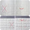 20st 3D Brick Wall Stickers Papper för vardagsrum sovrum tv -dekor xpe skumvattentät självhäftande klistermärke 220217