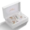 IBSO Women Quartz Watch Set Crystal Design Bracleace Necklace Watch مجموعات مجوهرات أنثى مجموعة أزياء Silver Silver Gift Lady's Gift 201114
