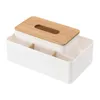 Supporto per scatola di fazzoletti di sollevamento da tavolo Inserti in bambù Organizzatore di archiviazione separato Salotto Tavolino da caffè Tovaglioli in legno Custodia in plastica YFAX3210