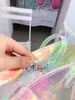 Totes new female dazzle colour presbyopic transparent portable laser bag shoulder bags handbags women girls totes shoulder bag