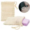 Natural Exfoliating Mesh Soap Saver Sisal Soap Saver Bag Pouch Houder voor douche Badschuimen en drogen van de zeep voor vrouwen en mannen