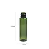 30ml PET bouteille de désinfectant pour les mains en plastique voyage portable sous-emballage bouteille épaule plate en aluminium anodisé vert foncé pompe à bec de canard HHA3502