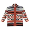 Laamei Hombres Otoño Suéter Chaqueta Moda Geometrías Punto Outwear Abrigo Suéter Hombres Con Capucha Cardigan Vintage Suéter Jumper 201221