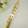 ACMECN Hexagonal Copper Tactical Ball Pen with Key Ring Mini Gun Style Holes Design Solid Brass Ballpoint Pen for Easter Gifts 201111