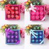 Soap Rose Box 9 Pcs Artificial Rose Petal Gift Box Valentine Day Weding Engagament Birthday Soap Rose Box