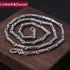 4mm Thick Necklace Long 100 925 Sterling Silver Men Women Openwork bamboo chain Friend Necklace Pendant Jewelry 2020 N0108244093