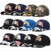 Berretto da baseball con bandiera americana Aquila Ricamo Snapback Camo Cappelli tattici per sport all'aria aperta Cappello versatile per protezione solare all'aperto ZCGY19422396