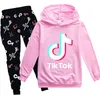 Tik Tok Boys Clothings Sets Teen Girls Hoodies Kids Spring Auturn 3D Letters Printトラックスーツストリートカジュアルヒップホップスウェットシャツtro3319724