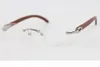 2020 New Style Wood Eyeglasses Unisex for Woman 8200757 Silver Gold Metal Frame Rimless C Decoration Gold 프레임 안경 크기 568587338