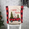 Gitter Auto Weihnachtsbaum Esszimmerstuhl Abdeckkappe Abendessen Stuhl Weihnachten Kappe für Home Küche Esszimmer Dekor JK2010XB