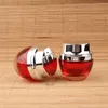 10pcs/Lot High Quality 30g Glass Red Cream Jar Women Cosmetic Container Lotion Vial Sliver Cap 1OZ Eyeshadow 30ml Refillable Pot