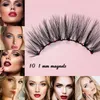 10 magnetiska ögonfransar ett par falska ögonfransar passar magnetiska eyeliner fransar tio magnetisk magnet eyeliner set