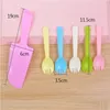 Disposable Cakes Mes en Vork Set Verjaardag Candle Parties Wedding Festival Party Cake Tools Kit