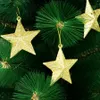 Yeni Yıl dekorasyonları 5 cm Pullu Küçük Yıldızlar 9 PCSBAG 4 Bagslot Noel Süsleri Hediye Noel Ağacı Kolye Adornos 201027