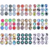 10pcs Lot Mixed Patterns Colorful Flowers 12mm Glass Snap Button Jewelry Faceted Glass Snap Fit Snap Earrings Bracelet Necklace H jllKMs