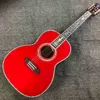 솔리드 스프루스 TOP 00045R 모델 어쿠스틱 일렉트릭 기타 붉은 소나무 100 % 모든 진짜 전복