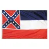 Mississippi Flag State of USA Banner 3x5 ft 90x150cm State Flag Festival Party Gift 100D Polyester Indoor Outdoor Gedrukt Hot Selling