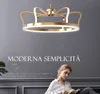Złoty oświetlenie żyrandolowe LED do sypialni dzieci salon luksusowy lampa wiszące Nowoczesne nordic korony kreatywne żyrandole