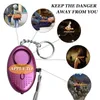 UPS Fedex Self Defense Alarm Keychain Personalize Flashlight Keychains Personal Safety Alert Key Chain Charm Car keychains 130DB Egg Keyring