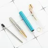 Colorful Flower Metal Ballpoint Pens Black Ink Business School Office Wedding Christmas Birthday Hotel Party Supplies