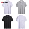Super duży rozmiar M-8XL Męski Summer Cotton Polo Shirt Man Business Casual Style White Solid Kolor Polos koszule Tops 220312