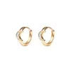 100% 925 sterling zilveren fijne oorbellen bling Ziron Moon Pattern Hoops Earring for Anniversary Valentine's Day Circle Pendientes