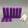 50 sets / lot groothandel blanco aroma inhalator met hoge kwaliteit katoen wieken 51mm plastic 10 kleuren fles nasal inhalatoren sticks