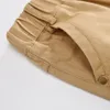 Kinderbroek Casual vaste katoenen elastische taille gewone jongens broek voor 3-12 jaar dragen LJ201127