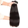 Peruansk Human Virgin Long Inch Hair Extensions 30-38inch Straight Body Wave 3 stycken/lot 100% Human Remy Hair Wefts Naturlig Färg Partihandel