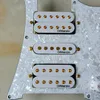 Upgrade Loaded HSH Pickguard White Dimarzio Humbucker Pickups Welding Harness For Ibanez Guitar