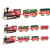 Christmas Electric Train Toys Children's Electric Railway Track Train Set Racing Road Transportation Building Toys For Xmas Gift LJ200930