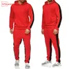 SITEWEIE 2 pièces ensembles hommes mode Sportswear sweats hommes survêtements épaissir pulls décontractés à capuche hommes tenue ensembles G455 201109