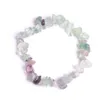 Bracelet de brins de perles de cristal de guérison naturelle Sodalite Chip Gemstone 18cm Stretch Bijoux en pierre naturelle pour femmes filles Bracelets