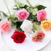 10 st Lot Red Rose Artificial Flower Real Touch Latex Blommor Faux Silikon Fake Rose Bouquet Decoration för Home Wedding Party 201222