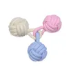 Jouets pour animaux de compagnie Coton Corde Chat Chien Coloré Noeuds Jouets À Mâcher Noeud Chiot pour Animaux Fournitures Pet Chien Chat Durable Os Tressé Rope233Z