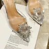 Large Size 3442 Spring Women Elegant Pumps High Heels Crystal Shoes Woman Sexy Ladies Sandals Party Dress Soft Slippers Y200423 GAI