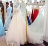 Robe de mariée sur mesure col en V dentelle cristal perlé luxe longues robes de mariée robe de mariée Vestidos De Novia 2023 dentelle Appliques