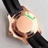 Mäns Watch 18ct Rose Gold Shell 116655 Series 40mm Ceramic Bezel Sapphire Glass Automatisk Mekanisk rörelse Gummiband257T